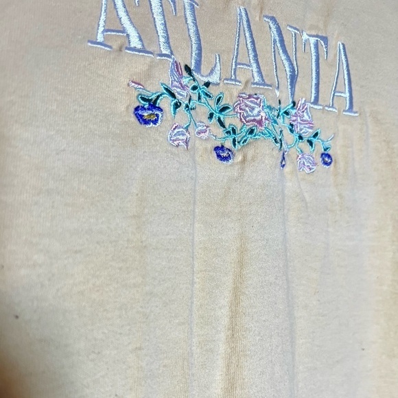 CLEAR-OUT VNTG Atlanta Beautifully Embroidered Tee - Picture 3 of 5